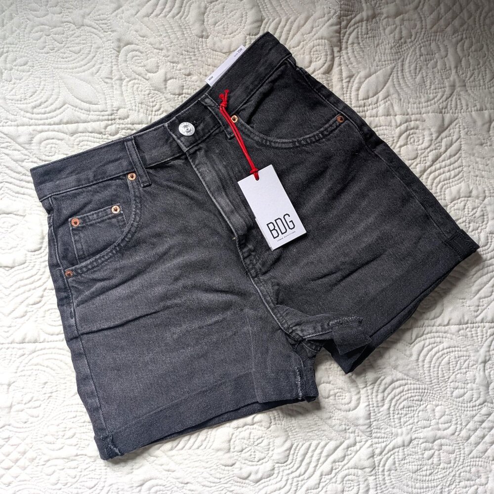 NWT BDG Urban Outfitters High Waist 100% Cotton Shorts Black Size W25